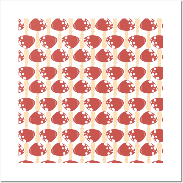 Mushroom pattern Wall Art by Artlove